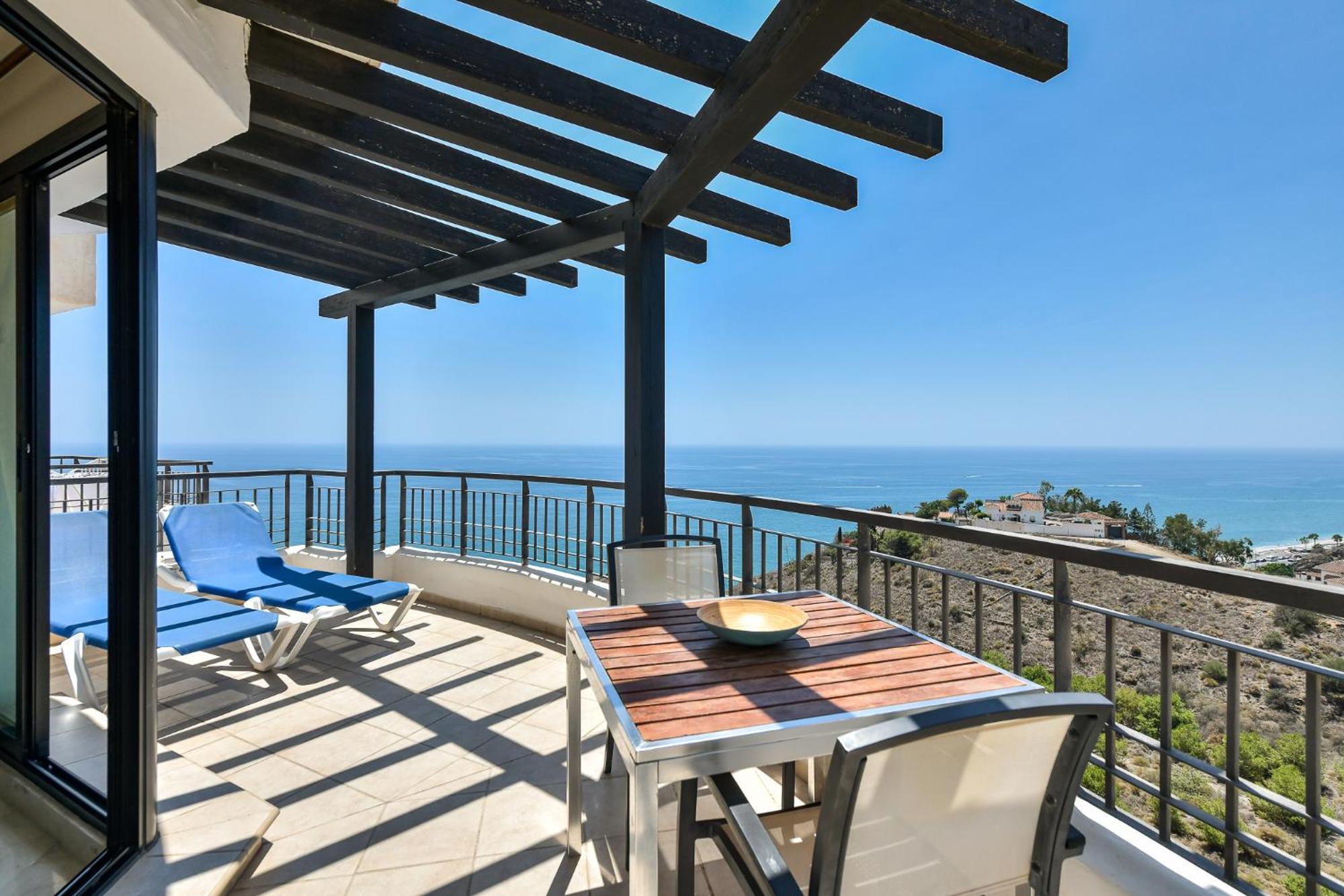 Apartamento Vista Mar Frontal Garaje Y Wifi Torrox Exterior foto